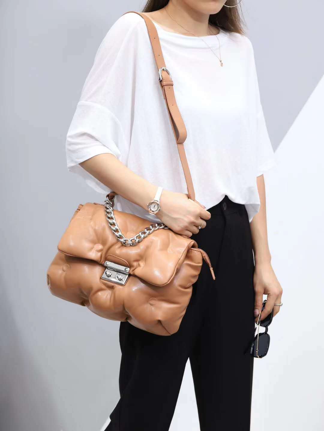 Cotton-Filled Space Bag - Clutch and Shoulder Messenger