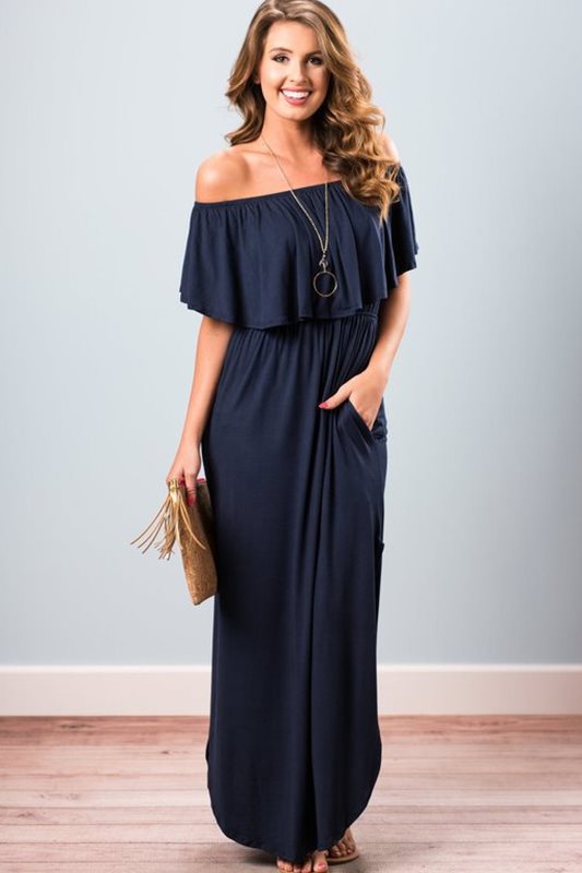 Summer Boho Maxi Dress for Women - Casual Beach Style