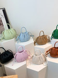 Retro Pleated Cloud Handbag - Simple Casual Style
