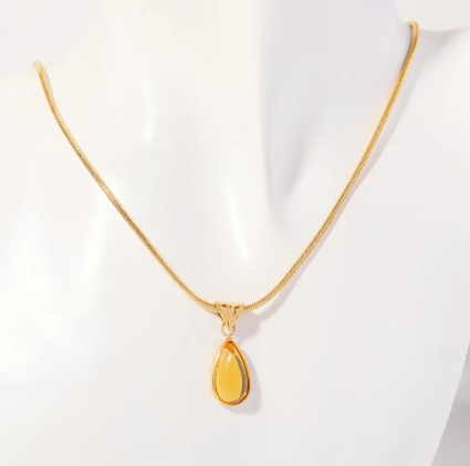 Blue Ocean Drop Necklace