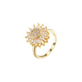 Rotating Sunflower Ring for Anxiety Relief (Women)