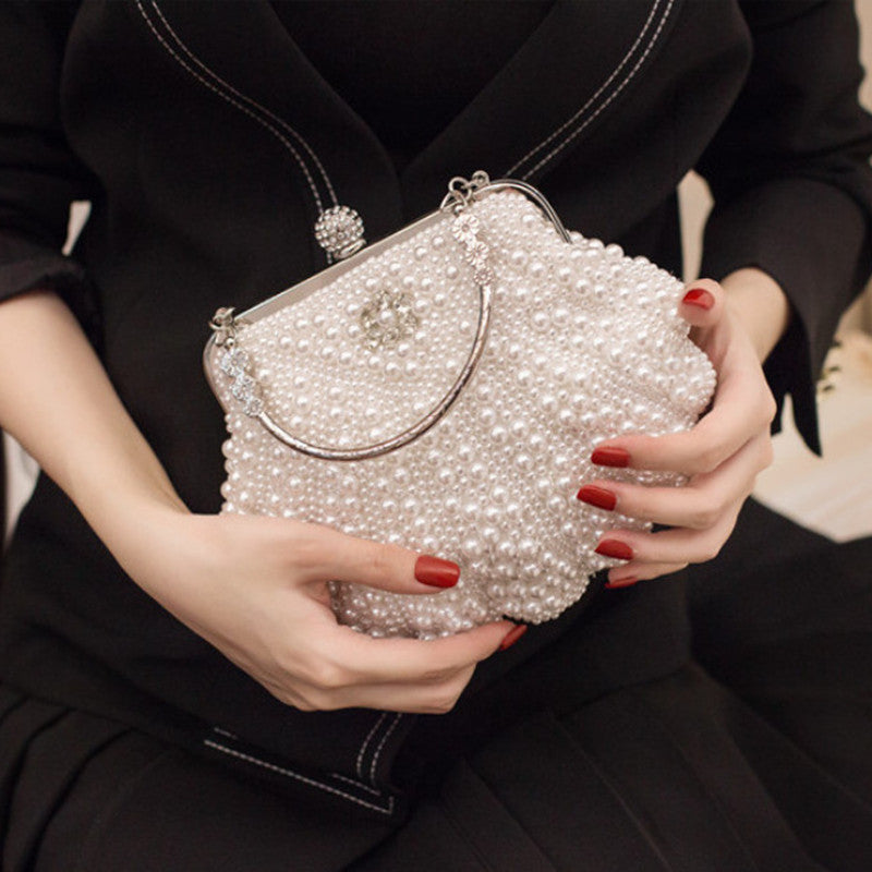Luxury Pearl Evening Clutch Bag for Women