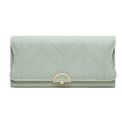 Large Capacity Women's Tri-Fold Clutch Wallet