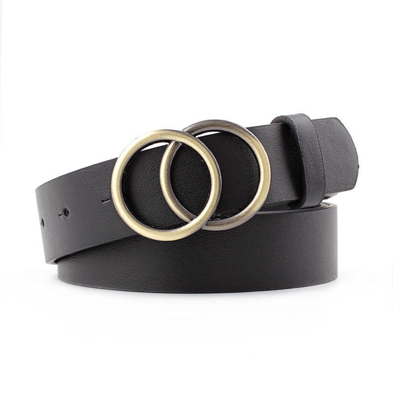Women's Casual Round Buckle Belt for Jeans & Dresses