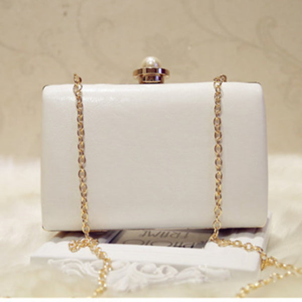 Women's Leather Evening Bag - Floral Clutch Purse