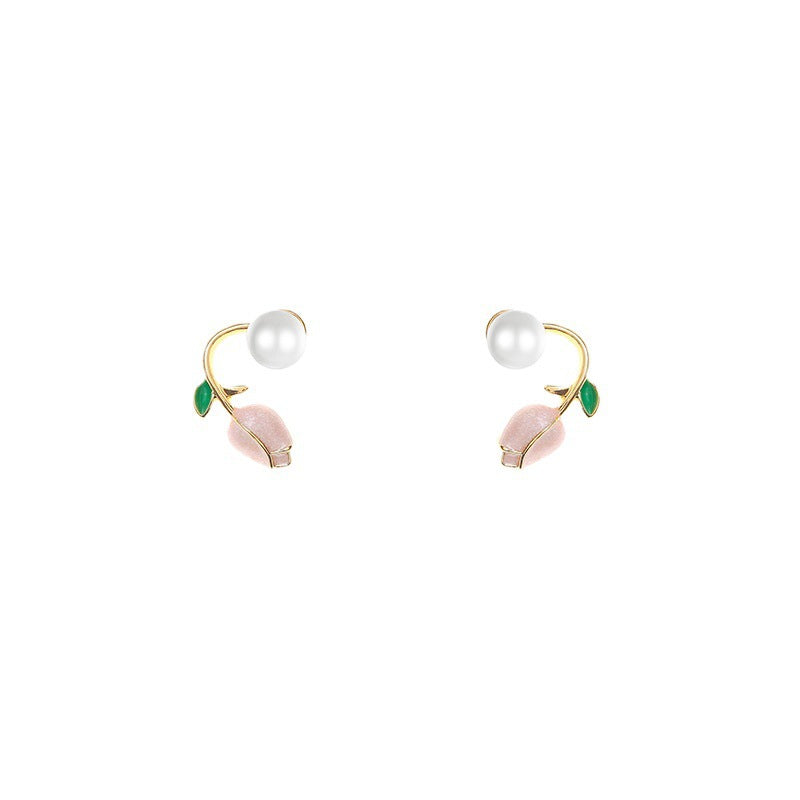 Korean Tulip Pearl 2022 Fashionable Earrings