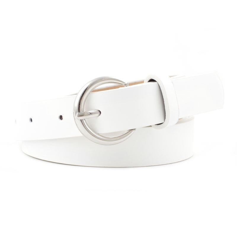 Women's Versatile PU Skinny Belt for Dresses and Sweaters