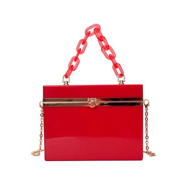 Lady Candy Color Acrylic Handbag Evening Clutch Bag