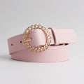 Women's Fashionable Round Buckle Belt for Dresses