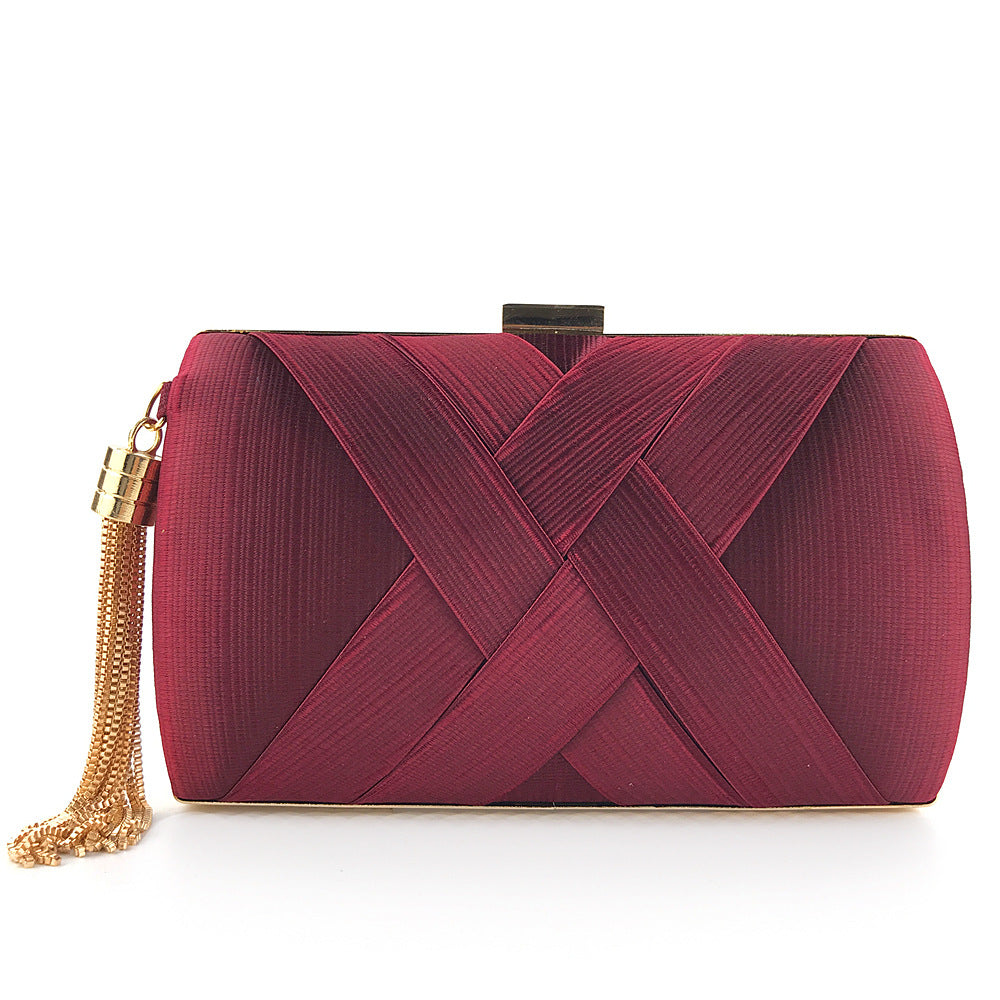 Luxury Designer Women's Tassel Clutch Evening Bag