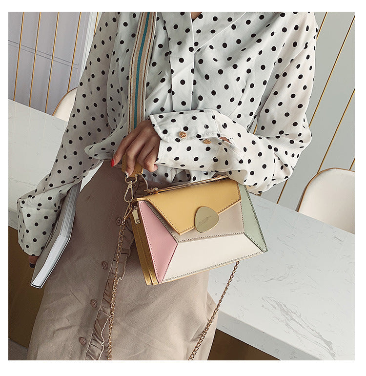 2019 Summer Women's Fashion Color Block Handbag