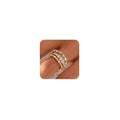 CIOMY Stackable Gold Rings for Women Non Tarnish Dainty 14K Gold Plated 3PCS Knuckle Rings Set Cubic Zirconia Thumb Rings Trendy Statement Promise Wedding Bands Engagement Rings Size 10