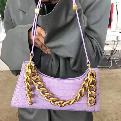 2020 Vintage Crocodile Pattern Chain Bag (Shoulder)
