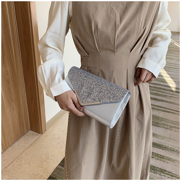 Fashionable Women's Chain Envelope Clutch Bag