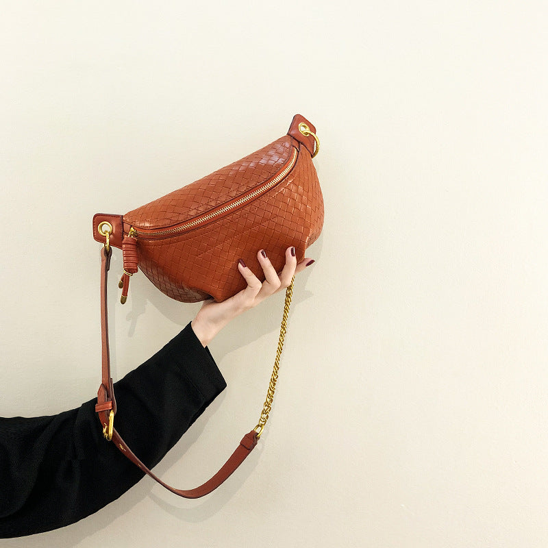 Luxury Women's Leather Waist Belt Bag and Crossbody Pack