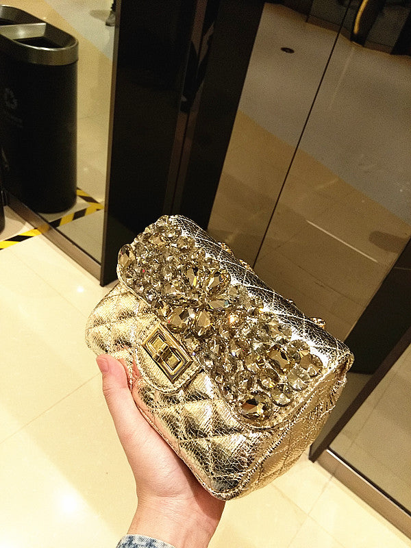 Diamond Rhinestone Clutch Shoulder Crossbody Bag
