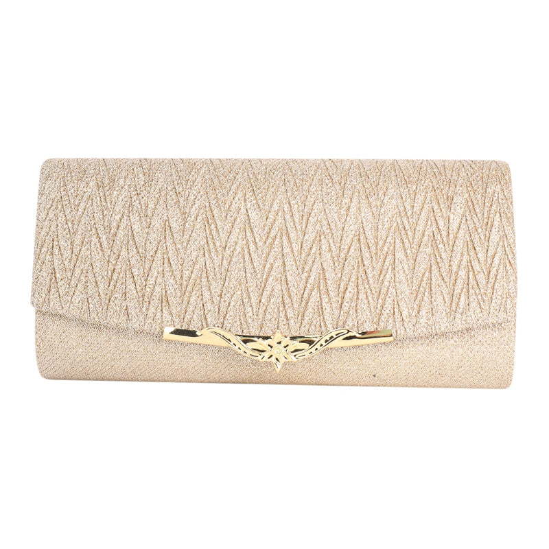 Women's Glitter Evening Party Clutch with Chain Strap