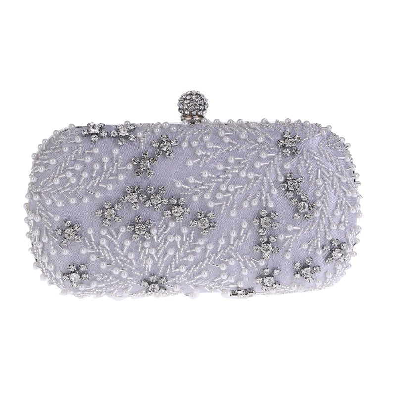 Embroidered Diamond Evening Clutch for Ladies