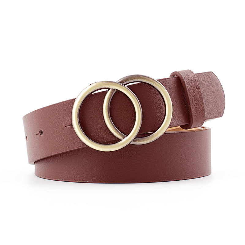 Women's Casual Round Buckle Belt for Jeans & Dresses