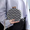 Straw Weaving Round Evening Clutch for Ladies