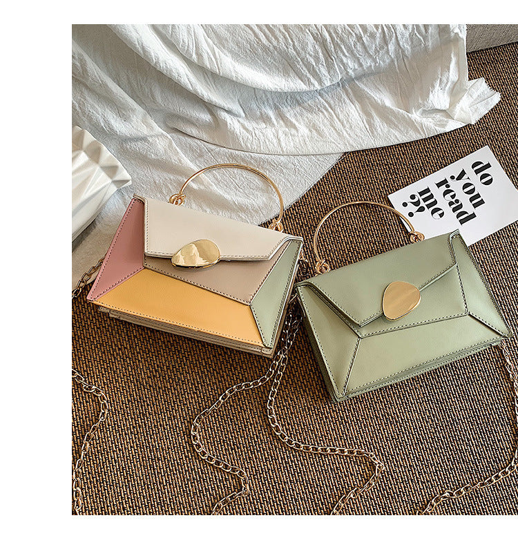 2019 Summer Women's Fashion Color Block Handbag