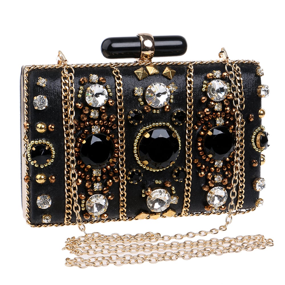 Bead Embroidery Evening Clutch Bag