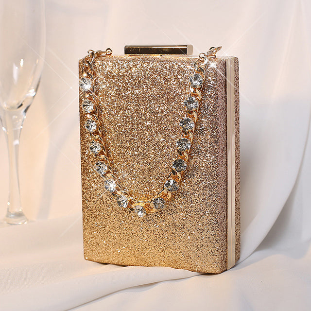 Luxury Designer Sequin Evening Clutch Bag for Women