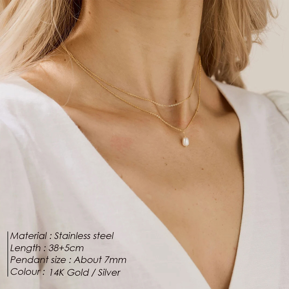 Double-Layer Pearl Necklace