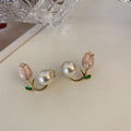 Korean Tulip Pearl 2022 Fashionable Earrings