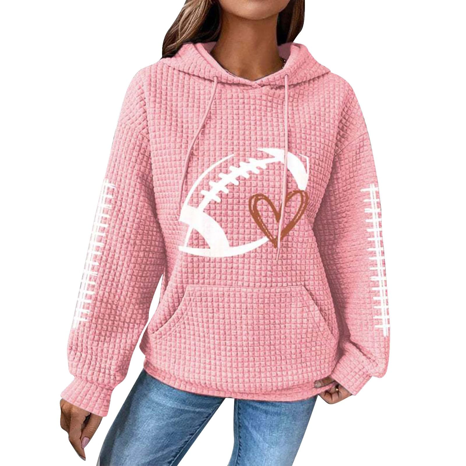 Cozy Football Heart Hoodie!