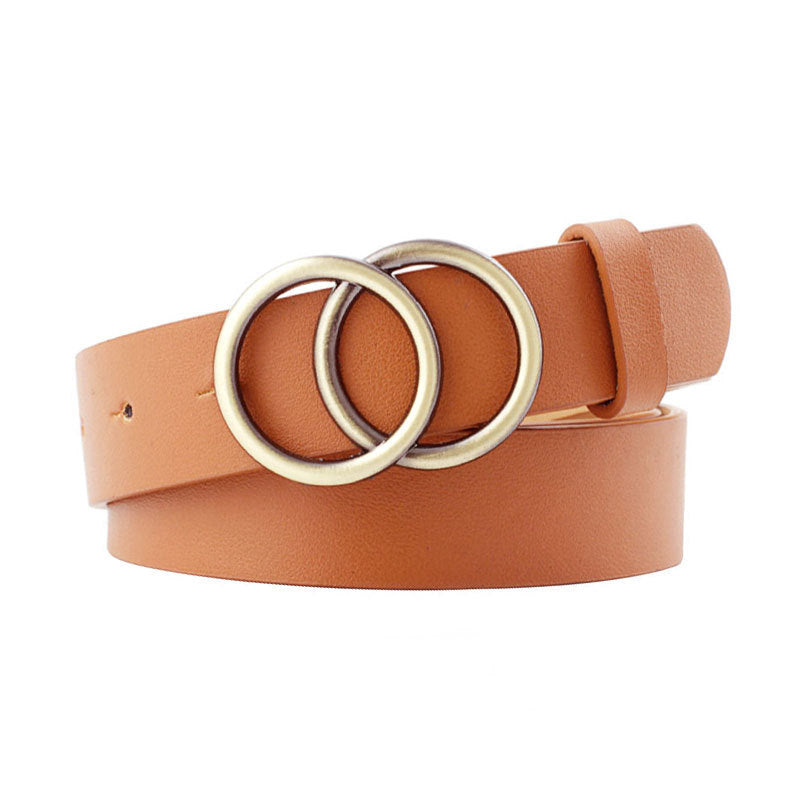 Women's Casual Round Buckle Belt for Jeans & Dresses