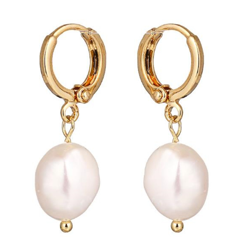 Minimalist Vintage Baroque Freshwater Pearl Earrings