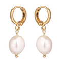 Minimalist Vintage Baroque Freshwater Pearl Earrings