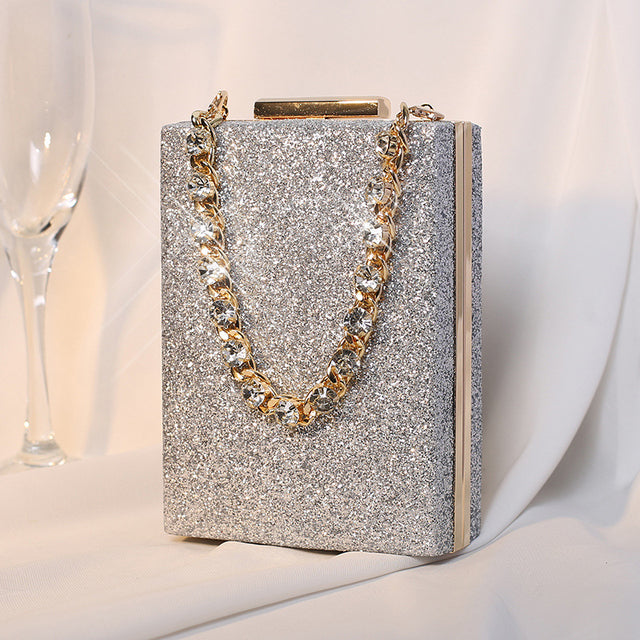 Luxury Designer Sequin Evening Clutch Bag for Women