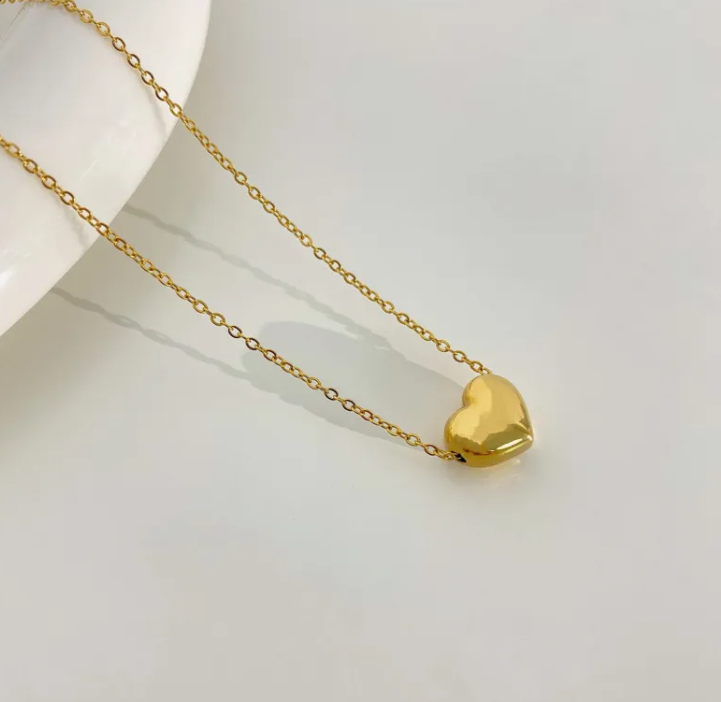 LoveHeart 3D Pendant Necklace