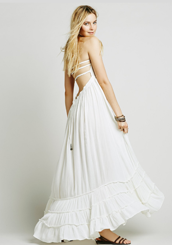 Backless Neckholder Maxi Beach Dress