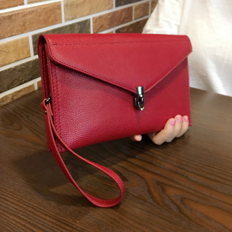 Genuine Leather Women's Clutch Bag - Stylish & Versatile