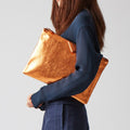 Oversized PU Leather Envelope Clutch for Women