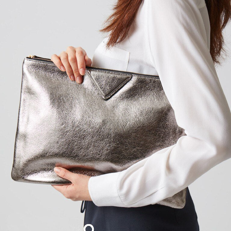 Oversized PU Leather Envelope Clutch for Women