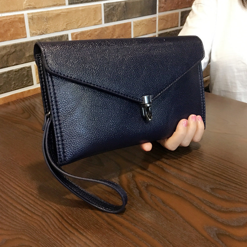 Genuine Leather Women's Clutch Bag - Stylish & Versatile