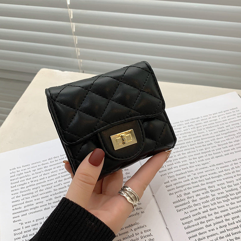 Fashionable Rhombus Embroidered PU Leather Clutch