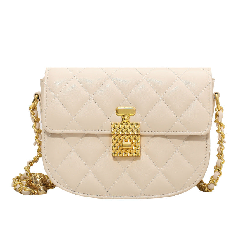 Ladies Winter Diamond Pattern Round Bag