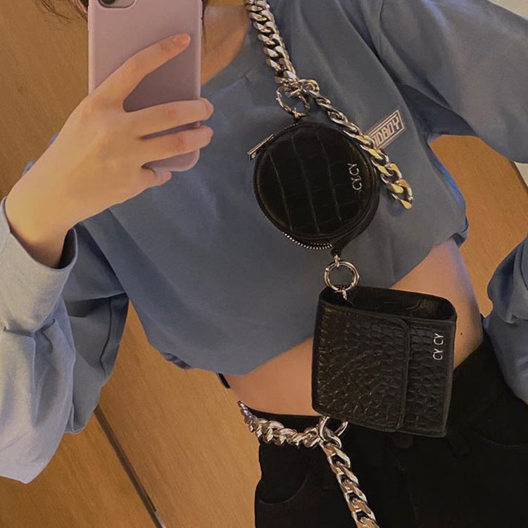 Thick Chain Western One-Shoulder Waist Chest Bag