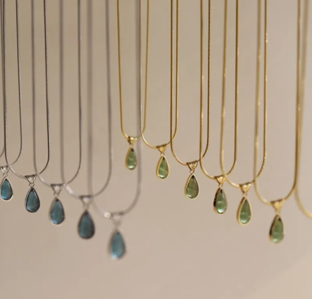 Blue Ocean Drop Necklace