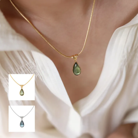 Blue Ocean Drop Necklace