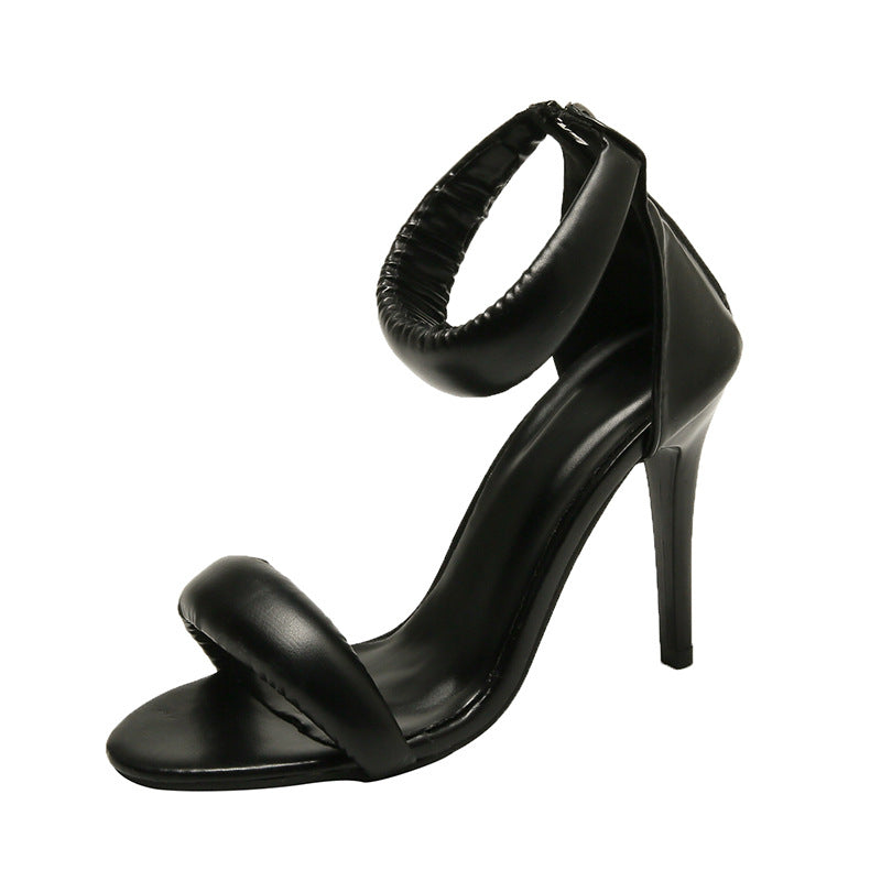 2023 Spring New Plus Size Women's Gold High Heels Sandals
