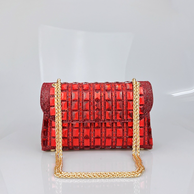 Rhinestone Chain Clutch Bag