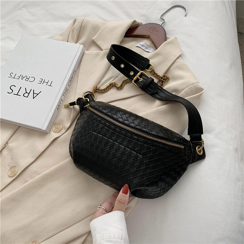 Luxury Women's Leather Waist Belt Bag and Crossbody Pack