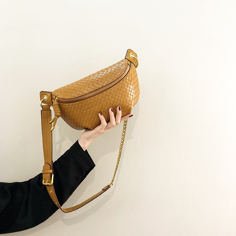 Luxury Women's Leather Waist Belt Bag and Crossbody Pack