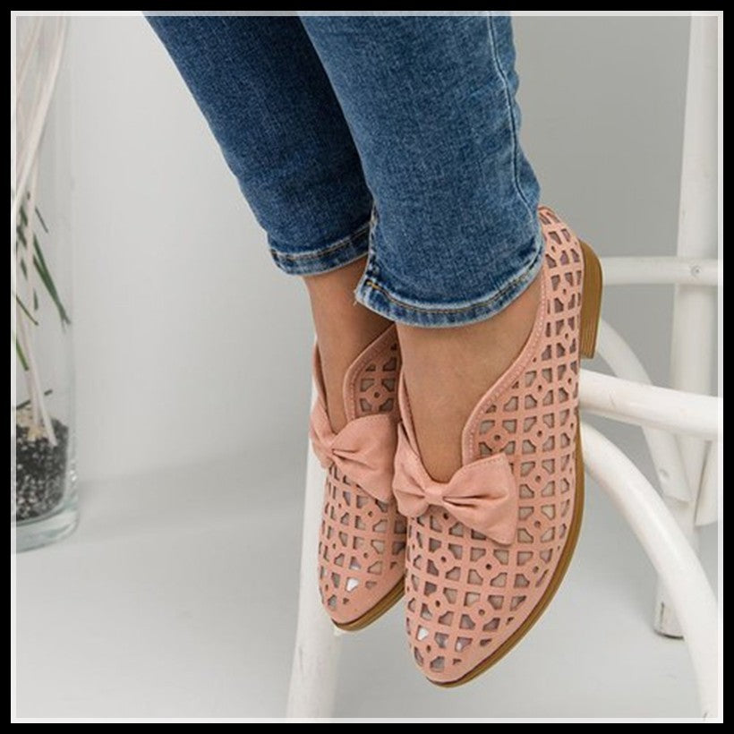 Women's Chunky Heel Sandals with Bow